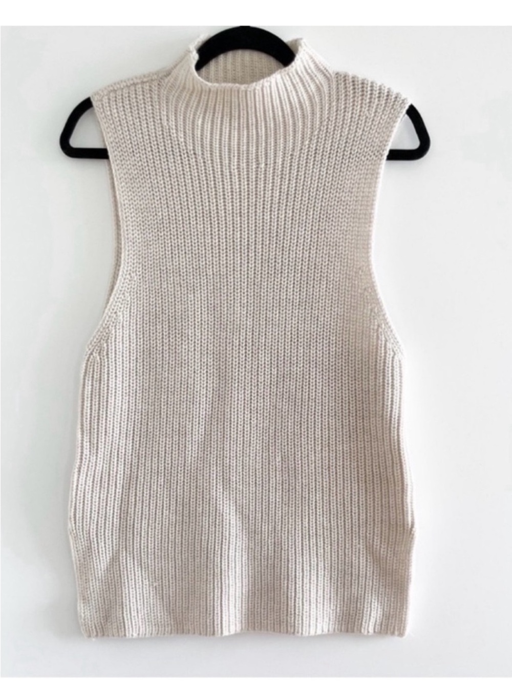 Baboon Sleeveless Mock Neck Knit Top